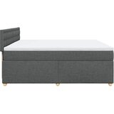  Krevet s oprugama i madracem tamnosivi 200 x 200 cm od tkanine | shoptok.hr