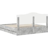  Krevetna konstrukcija s ladicama Betonska siva 180 x 200 cm | shoptok.hr