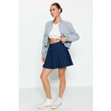 Trendyol Navy Blue Pleated Mini Woven Skirt Cene