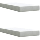  Krevet s oprugama i madracem svjetlosivi 200x200 cm baršunasti | shoptok.hr