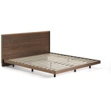 Kave Home Smeđi bračni krevet od masivne breze s podnicom 180x200 cm Norlen – Cijene
