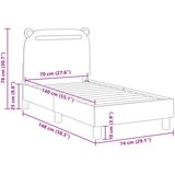  Okvir kreveta za malu djecu s naslonom Traper plava 70 x 140 cm | shoptok.hr