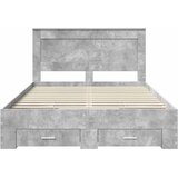  Krevetna konstrukcija s ladicama Betonski sivi 160 x 200 cm | shoptok.hr