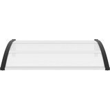  Nadstrešnica za vrata crna i prozirna 120 x 80 cm PC | shoptok.hr