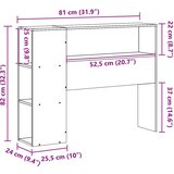  Uzglavlje sa spremištem voštano smeđe 75 cm od masivne borovine | shoptok.hr