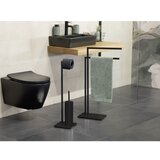 Wenko Črno jekleno stojalo za WC papir z WC ščetko Recco – | Shoptok.si