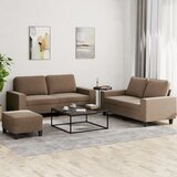  3-dijelni set sofa smeđi od tkanine Cijene