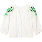 Desigual Bluza svetlo zelena / temno zelena / bela Cene