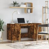 vidaXL Radni stol boja dimljenog hrasta 140x50x75 cm konstruirano drvo | shoptok.hr