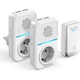 TECKNET brezžični hišni zvonec brez baterij z 2 EU vtičnicama | Shoptok.si