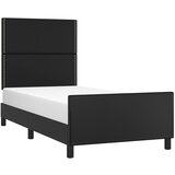  Okvir za krevet s uzglavljem crni 100x200 cm od umjetne kože | Eponuda.com