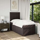 vidaXL Box spring postelja z vzmetnico temno rjava 80x200 cm blago, (21307408) | Shoptok.si