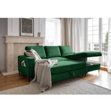 Miuform Tamno zelena sklopiva kutna garnitura od samta (s desnim kutom) Lofty Lilly – | shoptok.hr