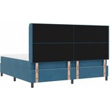 Krevet s opruga kutije s LED trakama Plava 200 x 200 cm Baršun | Eponuda.ba
