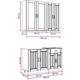  Kuhinjska jedinica LUCCA 4 kom. Hrast artisan Konstruirano drvo | shoptok.hr