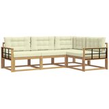 vidaXL Zunanja garnitura za sedenje 3 pcs Bela in krem Poliester, (5000280579) | Shoptok.si