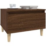  Stranska mizica 2 kosa rjav hrast 50x46x35cm inženirski les, (20712551) | Shoptok.si