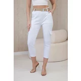 Kesi Cargo pants with belt white