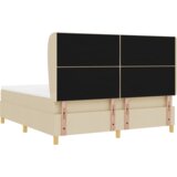 Box Spring Krevet s Madracem Krem 180x200 cm Tkanina | shoptok.hr