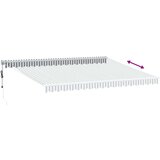 Tenda Zložljiva tenda antracit in bela 4,5x3 m blago in aluminij | Shoptok.si
