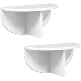  Polica na zidu Zidne 2 pcs Visoki sjaj bijela 38 x 19 x 19 cm | shoptok.hr