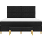  Krevet s opruga kutije s uzglavljem Crna 200 x 180 cm tkanina | shoptok.hr