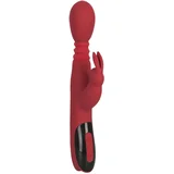 masažer - gurnite-rotirajte, grijaći vibrator G-točke (crveni)