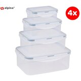 Alpina set posod za shranjevanje, 2,2 l, plastika, prozorna, 4 kos Cene