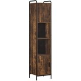  Set ormarića za kupaonicu 4 kom. Dimljeni hrast - Dimljeni hrast Ormar ispod sudopera (3 vrata) + viseći ormar + kupaonski ormar | shoptok.hr