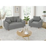 Ropez Siva sedežna garnitura iz tkanine bouclé 150 cm Ariella – | Shoptok.si