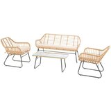 Hesperide SET VRTNOG NAMJEŠTAJA LAMBADA 135X75X230CM POLIESTER/POLIURETAN/ČELIK/RATAN/STAKLO GRAFITNO SIVA 4/1 | shoptok.hr
