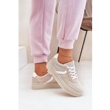 EVENTO Boto Low Women's Platform Sneakers Beige Telmira | ePonuda.com