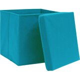 Kutije za pohranu s poklopcima 4 kom svjetloplave 32x32x32 cm | Eponuda.com