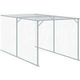vidaXL Kavez za kokoši s igralištem svjetlosivi 117x405x123 cm čelični | shoptok.hr