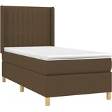  s oprugama i madracem tamnosmeđi 100 x 200 cm od tkanine | shoptok.hr