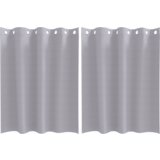 vidaXL Zavjese sa zavjesama 2 pcs Metalna siva 140 x 140 cm Poliester | shoptok.hr