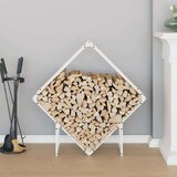vidaXL Stalak za drva bijeli 100x25x100 cm Hladno valjani čelik | shoptok.hr