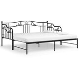 Izvlečni posteljni okvir črn iz kovine 90x200 cm, (20606255) | Shoptok.si