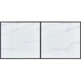  Blagovaonski stol bijeli 160 x 80 x 75 cm od kaljenog stakla | Eponuda.com