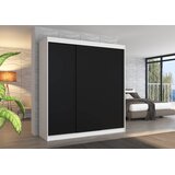 ADRK GARDEROBNA OMARA MEGAN 200 CM (VEČ BARV)-Bela/Črna | Shoptok.si
