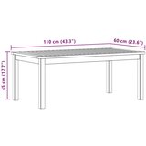  Stolić za kavu Svijetla akacija 110 x 60 x 45 cm Čvrsto drvo akacije - 110 x 60 x 45 cm Svijetli bagrem | shoptok.hr