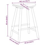  Trpezarijske stolice 2 pcs Bijelo 46 x 37 x 63 cm | shoptok.hr