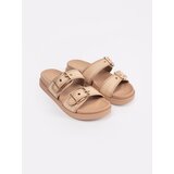 GOODIN Beige flat flip-flops with buckles | shoptok.hr