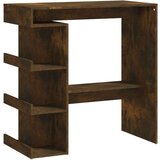 vidaXL Barska miza s policami dimljeni hrast 100x50x101,5cm iverna pl. | Shoptok.si