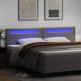  LED glava kreveta Siva 200 cm Lažna koža | Eponuda.com