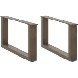  Noge za klub stolić U-oblik 2 kom Prirodni čelik 70 x (30-31) cm Čelik | shoptok.hr