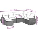  7-dijelni set vrtnih sofa svjetlosivi od poliratana | shoptok.hr