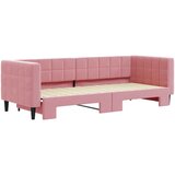  Dnevni krevet na razvlačenje ružičasti 80 x 200 cm baršunasti | shoptok.hr