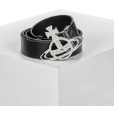 Vivienne Westwood LINE ORB BUCKLE BELT/SILVER Crna | shoptok.hr