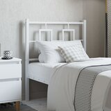 Maison Chic kovinsko posteljno vzglavje - vzglavna omarica - nočna omarica belo 80 cm, (21704519) | Shoptok.si